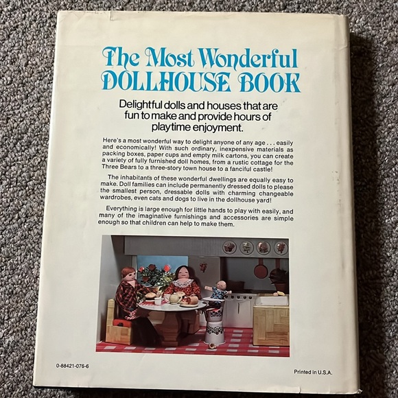The Most Wonderful Dollhouse BOOK 1979 Millie Hines Hardcover Dust Jacket Teddy - Picture 3 of 16